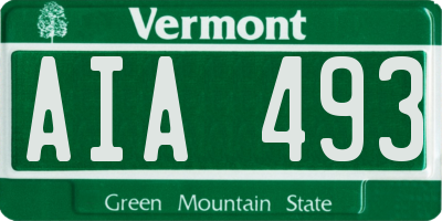 VT license plate AIA493