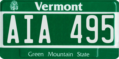 VT license plate AIA495