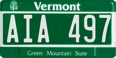 VT license plate AIA497