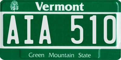 VT license plate AIA510