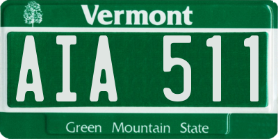 VT license plate AIA511