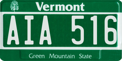VT license plate AIA516