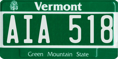 VT license plate AIA518