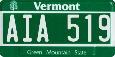 VT license plate AIA519