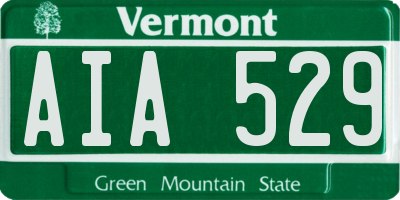 VT license plate AIA529