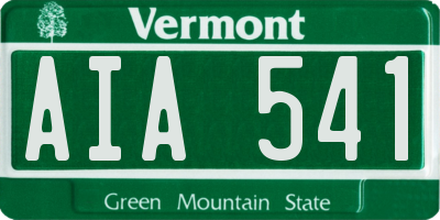 VT license plate AIA541