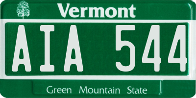 VT license plate AIA544