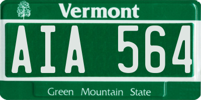 VT license plate AIA564