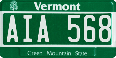VT license plate AIA568