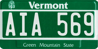 VT license plate AIA569