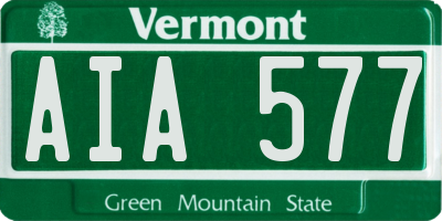 VT license plate AIA577