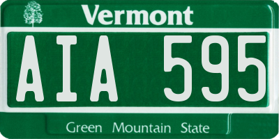VT license plate AIA595