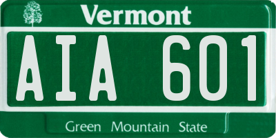 VT license plate AIA601