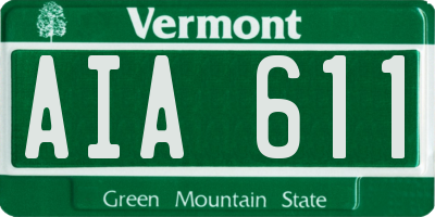 VT license plate AIA611
