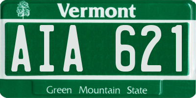 VT license plate AIA621