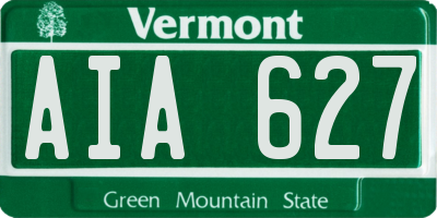 VT license plate AIA627