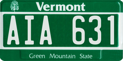 VT license plate AIA631