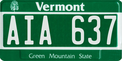 VT license plate AIA637