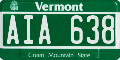 VT license plate AIA638