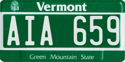 VT license plate AIA659