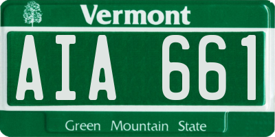 VT license plate AIA661