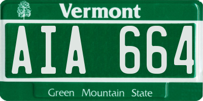 VT license plate AIA664