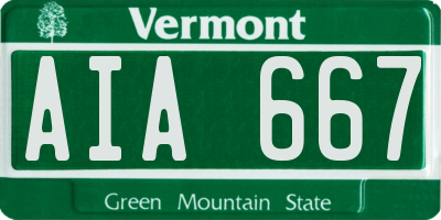 VT license plate AIA667