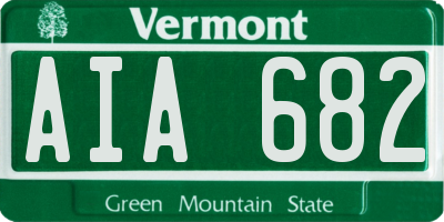 VT license plate AIA682