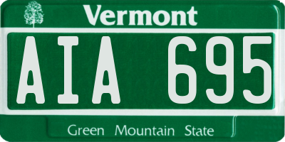 VT license plate AIA695