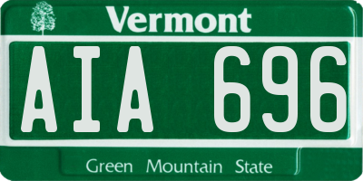 VT license plate AIA696