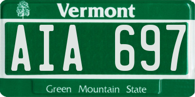 VT license plate AIA697