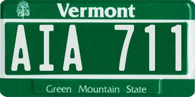 VT license plate AIA711