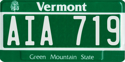 VT license plate AIA719