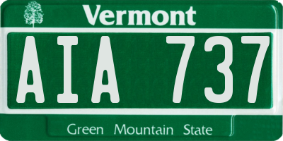 VT license plate AIA737