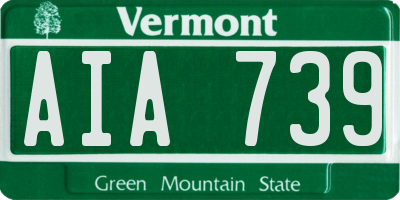 VT license plate AIA739