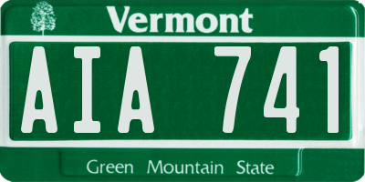 VT license plate AIA741