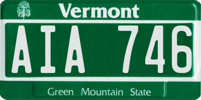 VT license plate AIA746