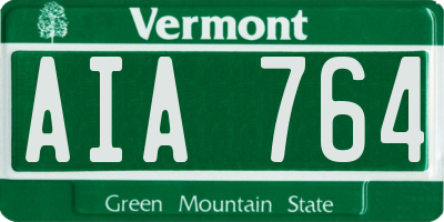 VT license plate AIA764