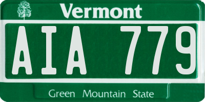 VT license plate AIA779