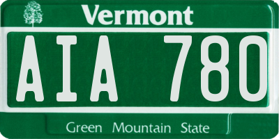 VT license plate AIA780