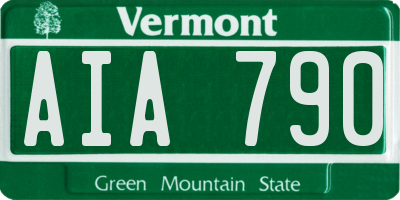 VT license plate AIA790