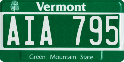 VT license plate AIA795