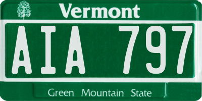 VT license plate AIA797