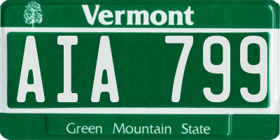 VT license plate AIA799