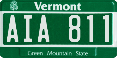 VT license plate AIA811