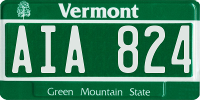 VT license plate AIA824