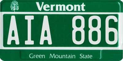 VT license plate AIA886