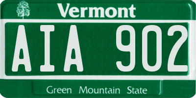 VT license plate AIA902