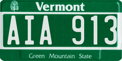 VT license plate AIA913