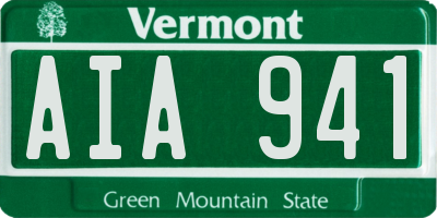 VT license plate AIA941